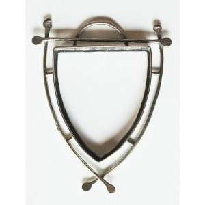  Art Deco Bezel, Large Shield, White Bronze: Arts, Crafts 