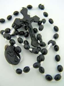 Bulk Lot Black Plastic Rosary Rosaries For School Our Lady Mt Carmel 