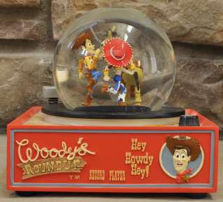 Toy Story Jessie Woody Bullseye Record Player Musical Snowglobe Disney 