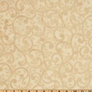  Normandy Court 108 Quilt Backing Scrolling Vines Cream 