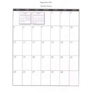   Planner Notebook Calendar     Monthly View calmo