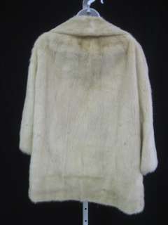 BULLOCKS Blonde Mink Fur Coat Size 4  
