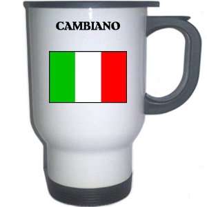  Italy (Italia)   CAMBIANO White Stainless Steel Mug 