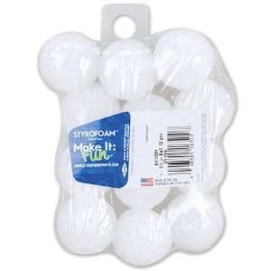  Styrofoam Balls 1 1/4 12/Pkg White   654304: Patio, Lawn 