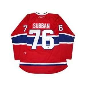  P.K. Subban Autographed/Hand Signed Pro Jersey: Sports 