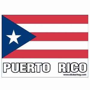 : Puerto Rico Country Flag bumper sticker decal with Puerto Rico Flag 