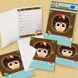  Owl Fill in Invitations (8 count): Toys & Games