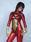 spandex zentai superhero costume metallic spider woman  