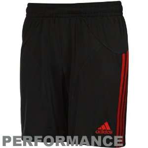  adidas Black Red Stricon Performance Soccer Shorts Sports 