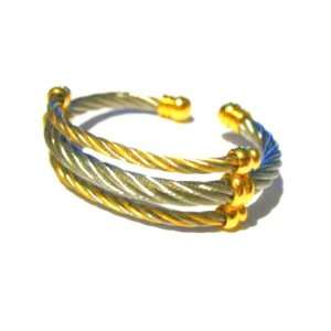  Magnetic Sports Bracelet with Gold Balls in Rope Design 