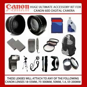   Accessory Kit For Canon EOS 60D Digital Camera: Camera & Photo