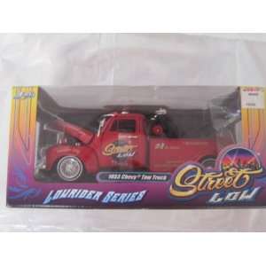  1953 Chevy Tow Truck Street Low Lowrider Series Candy Red 
