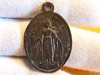 Christian religious pendant medal St. Mary pray for us  