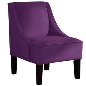  Skyline Furniture Upholstered Swoop Arm Chair in Velvet 