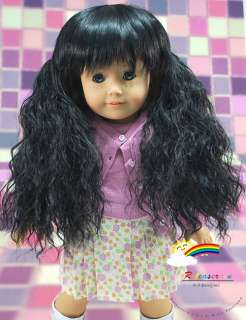 American Girl Doll Heat Resistant 12 13 Wig Black #A004  