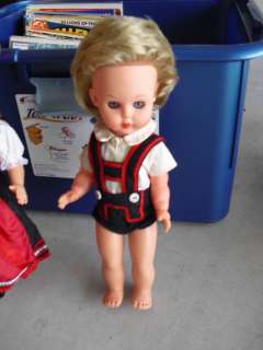 Vintage 1950s Plastic Vinyl West Germany Made Girl Doll  