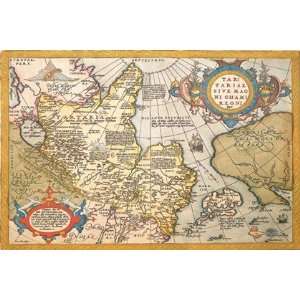 Map of Western Russia by Abraham Ortelius 18x12 