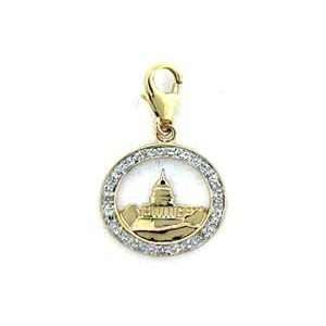  Capitol Hill, 14K Yellow Gold Diamond Charm: Jewelry