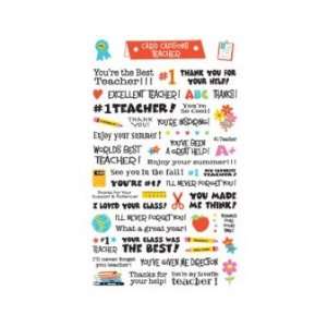  Teacher Card Captions Scrapbook Stickers (15423): Arts 