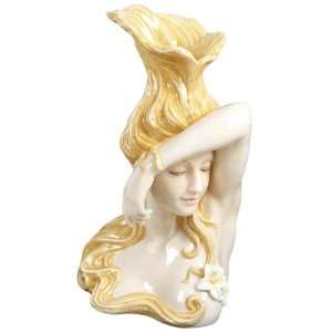  Female Bust Porcelain Vase: Home & Kitchen