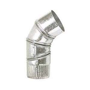   90 Degree Adjustable Stovepipe Elbow, Galvanized