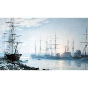  John Stobart   Sunrise Over Nantucket 1835: Home & Kitchen