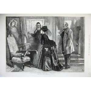   1874 Artist Studio Painting Men Woman Pasquier Print: Home & Kitchen