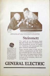 1924 General Electric / Dr. Steinmetz vintage ad  