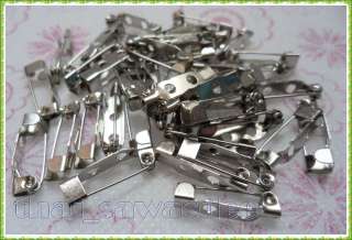 Stainless Steel Brooch Pin Back Findings DIY Supply Safety Base 