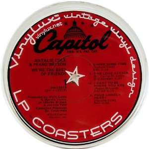  Vintage Vinyl Record Label Coasters   Set of 6 Kitchen 