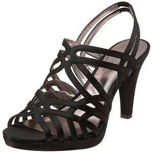 Calvin Klein Womens Heels Sandals Kimberly Satin E8283 Black Color 