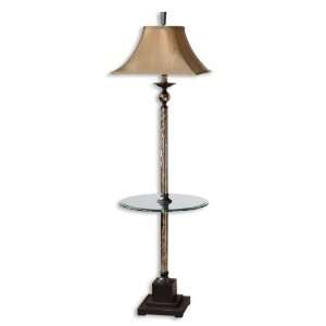   End Table Lamp Lamp In Stainless Steel Base Finished In Golden Bronze