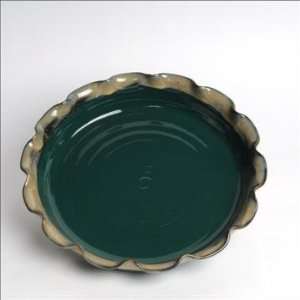Tumbleweed Pottery 5572G Pie Plate   Green  Kitchen 