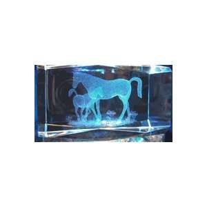  Crystal Laser Image, Horses 7001