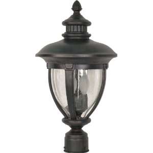   Post Lantern with Clear Seed Glass, Old Penny Bronze: Home Improvement