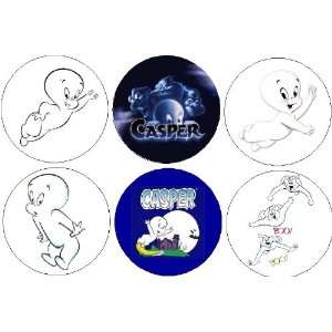 Set of 6 Casper the Friendly Ghost 1.25 MAGNETS 