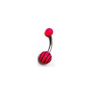   anneau en rose électrique avec de spirales en noir; 1mm Toys & Games