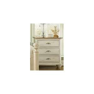   Ocean Isle Nightstand   Bisque with Natural Pine