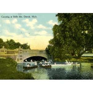  Canoeing at Belle Isle, Detroit 1909 Vintage Everything 