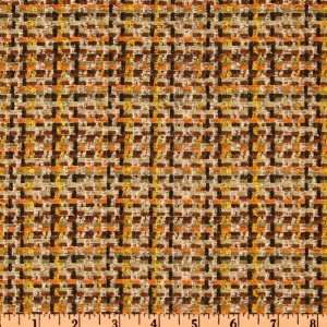  44 Wide Cat Nap Abstract Orange/Brown Fabric By The Yard 