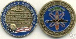 USS Ethan Allen SSBN 608 Submarine Challenge Coin  