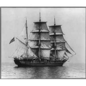  CHARLES W. MORGAN,Starboard,3 masted ship at full sail 