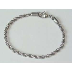   Quality 8 Stainless Steel 4mm Rope Chain Bracelet: Everything Else