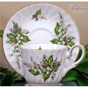  Heirloom Lily of the Valley Bone China Tea Cup & Saucer 