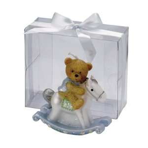  Blue Rocking Horse Candle In Clear Box (Set of 16 