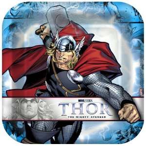 Lets Party By Hallmark Thor The Mighty Avenger Square Dinner Plates