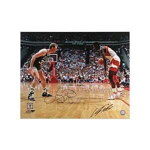 Mounted Memories Larry Bird and Dominique Wilkins Autographed 16x20 