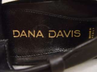 NEW Dana Davis Black Cork Wedge Leather Strappy Heels NIB $360  