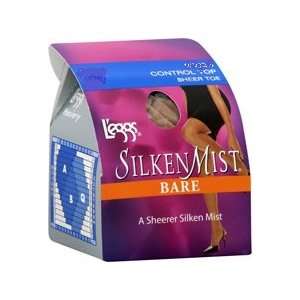  Leggs Silken Mist Bare Pantyhose, Control Top, Sheer Toe 