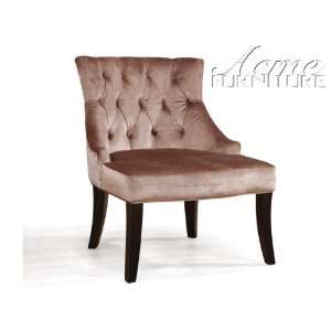  Accent Chair   Rhona Chocolate Velvet Accent Chair